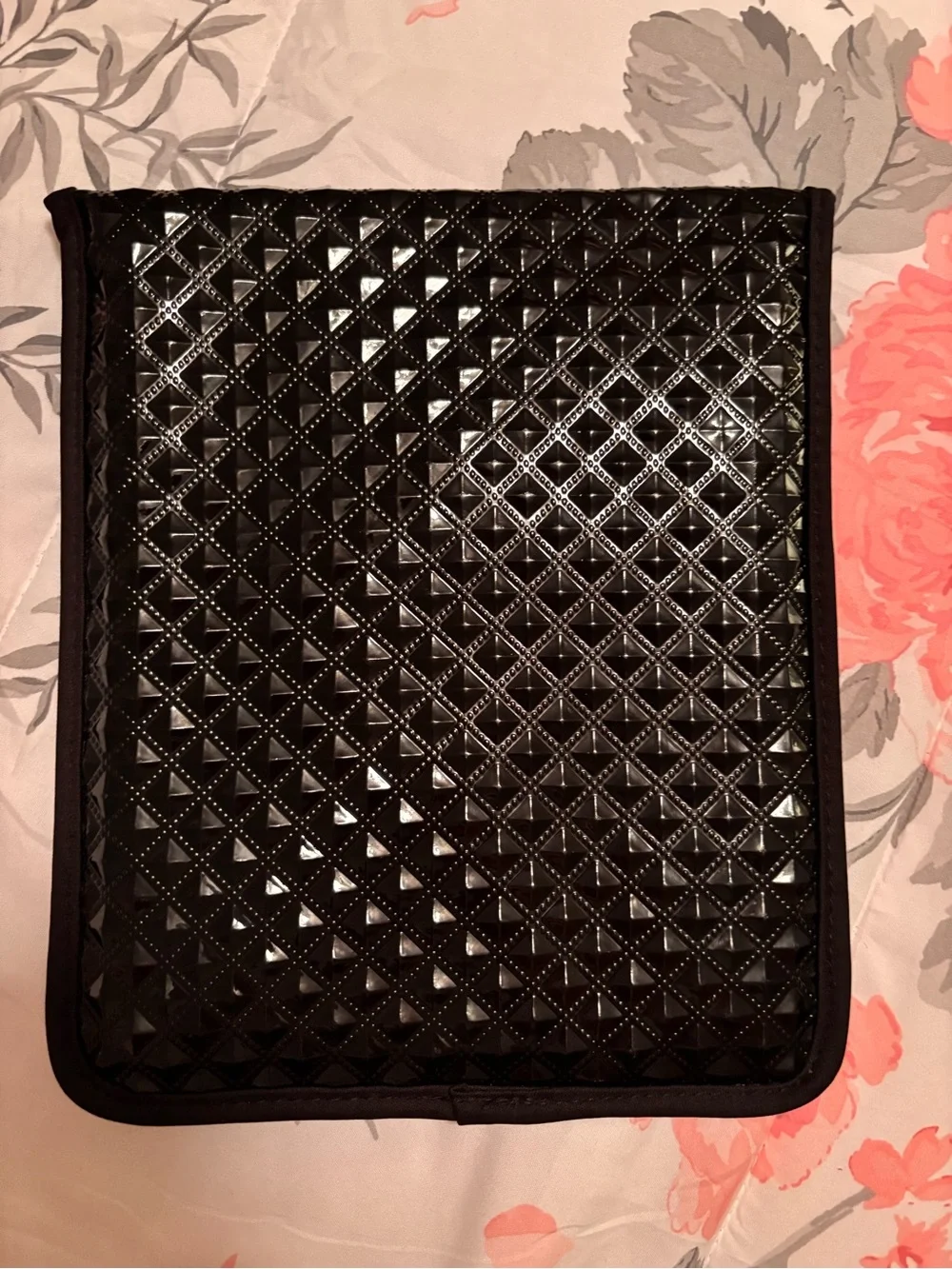 Black Quilted Patent Tablet Sleeve